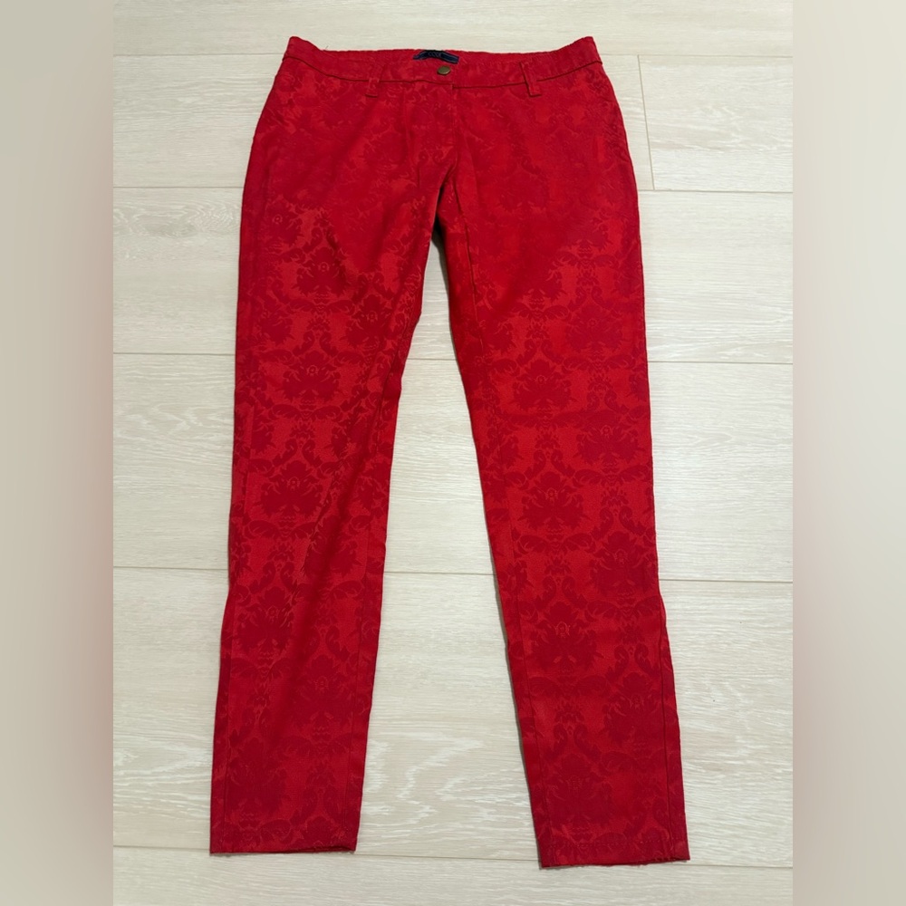 ✨ Code Crimson Red Floral Pants
